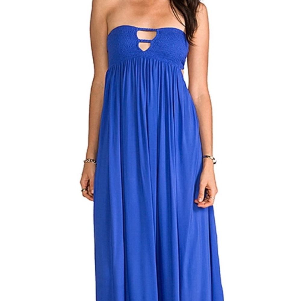 INDAH Violet Purple Flamingo Maxi Dress S